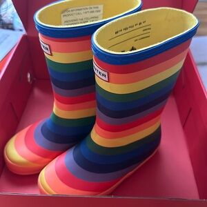 Hunter Kids Boot US 11/12 Rainbow